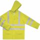 900VESHV - BLUZA OSTRZEGAWCZY PRZECIWDESZCZOWY Z POLIESTRU POWLEKANEGO ZEWNĘTRZNA PU - pomarańczowy fluo 3XL 1