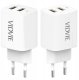 Ładowarka Sieciowa Szybka 2x USB VIDVIE PLE250 2.4A 5V Smart ID Fast Biała 3