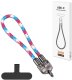 Kabel USB Vega ECOBOX ECO* KABEL 240W TYP-C DO TYP-C SMYCZ NA NADGARSTEK RÓŻ/NIEB 1