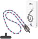 Kabel USB Vega ECOBOX KABEL 240W TYP-C DO TYP-C SMYCZ NA SZYJE TĘCZA RÓŻ/NIEB 1