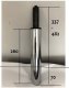 Siłownik podnośnik fotela krzesła 260 mm 150KG chrom 2
