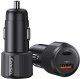 Ładowarka samochodowa USAMS YT Series CC283 60W 1xUSB-A 1xUSB-C czarny 2
