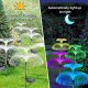 2x Podwójna meduza solarna fontanna kolorowego światła lampa wbijana 3