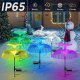 2x Podwójna meduza solarna fontanna kolorowego światła lampa wbijana 4