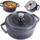 Garnek brytfanna do gotowania pieczenia non stick indukcja gaz pokrywa 2l 1
