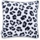 AmeliaHome Poduszka dekoracyjna WILD nadruk lampart 45x45 biała+czarna 1