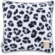 AmeliaHome Poduszka dekoracyjna WILD nadruk lampart 45x45 biała+czarna 2