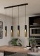 Pendant lamp EGLO BARBOTTO 4xGU10 4x4.5W complete with bulbs, black, h110cm 4