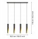 Pendant lamp EGLO BARBOTTO 4xGU10 4x4.5W complete with bulbs, black, h110cm 7