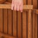 Meble ogrodowe składane drewniane na balkon stół i dwa krzesła impregnowane brązowe UNIWERSALNY 6