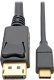Eaton Tripp Lite Series USB-C to DisplayPort Cable, 4K @ 60Hz, Thunderbolt 3, USB Type C, USB-C, USB Type-C, 6' 6ft. - Adapterkabel - 24 pin USB-C (M) zu DisplayPort (M) - USB 3.1 Gen 1 / Thunderbolt 3 / DisplayPort 1.2 - 1.83 m - 4K Unterstutzung - 1