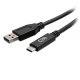 C2G 6in USB-C to USB-A SuperSpeed USB 5Gbps Cable M/M - USB-Kabel - USB Typ A (M) zu 24 pin USB-C (M) - USB 3.2 Gen 1 - 30 V - 3 A - 15 cm - geformt - Schwarz 1