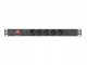 LISTWA ZASILAJĄCA RACK PDU 19" LANBERG 1U 16A 5X SCHUKO 2M CZARNA C14 2