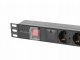 LISTWA ZASILAJĄCA RACK PDU 19" LANBERG 1U 16A 5X SCHUKO 2M CZARNA C14 3