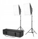 Zestaw światła ciągłego FreePower 2400W z softboxami 50x70 i torbą 1