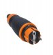 Solight zástrčka do vlhka, přímá, IP44, černá-oranžová 2