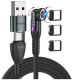 Statik 360 Pro 2.0 - kabel USB-C z adapterem USB-A oraz trzema wymiennymi wtyczkami magnetycznymi USB-C, 1m  (black) 1