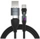 Statik 360 Pro 2.0 - kabel USB-C z adapterem USB-A oraz trzema wymiennymi wtyczkami magnetycznymi USB-C, 1m  (black) 2