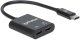 MANHATTAN USB-C Audioadapter mit Power Delivery-Ladeport USB-C Stecker auf USB-C Audioport und USB-C Power Delivery Port schwarz 1