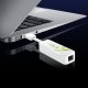 TECHLY USB3.0 RJ45 Adapter Weiss USB Stecker Typ A am Kabel auf RJ45 Netzgeschwindigkeit 10/100/1000 MBit/s 4