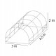 Tunel foliowy szklarnia 3x4,5m zielony rurki 19mm 13,5m2 1