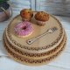 Obrotowa Deska Do Serwowania Drewniany Talerz Przekąsek Patera Na Tort 30cm 1