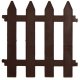 Palisada płotek ogrodowy brązowy border zestaw 10 szt. 30x30 cm 1