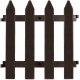 Palisada płotek ogrodowy brązowy border zestaw 10 szt. 30x30 cm 10