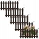 Palisada płotek ogrodowy brązowy border zestaw 10 szt. 30x30 cm 2