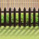 Palisada płotek ogrodowy brązowy border zestaw 10 szt. 30x30 cm 3