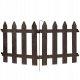 Palisada płotek ogrodowy brązowy border zestaw 10 szt. 30x30 cm 5