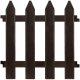 Palisada płotek ogrodowy brązowy border zestaw 10 szt. 30x30 cm 9