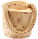 Stoper odbojnik ogranicznik do drzwi drewniany z liną 15 cm 6