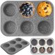 Forma do pieczenia dużych muffinek granitowa 6 szt. babeczek GRANDE 32x22 cm 5