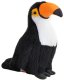 LeanToys Pluszowa Maskotka Przytulanka Ptak Tukan Czarno Biały 30cm 2
