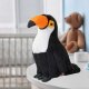 LeanToys Pluszowa Maskotka Przytulanka Ptak Tukan Czarno Biały 30cm 4