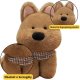 Pluszowa Maskotka Przytulanka Piesek Z Chustą Brązowy 25cm 2