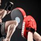 Tarcza Treningowa Rękawica Pad Kick Boxing Łapa Trenera Czerwona 2