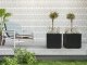 Kwietnik KARO 800x400x400 beton ECO recycled - czarny beton LA936-71 Lamela 9