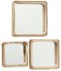 Lustra drewniane na ścianę, kwadratowe MAMBO, 3 sztuki 1