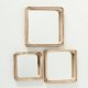 Lustra drewniane na ścianę, kwadratowe MAMBO, 3 sztuki 10