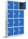 Spind Fächerschrank Schließfachschrank mit 12 Fächern MARCIN, 900 x 1850 x 400 mm, grau-blau 1