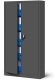 Abschließbarer Aktenschrank für Büro JAN, 900 x 1850 x 400 mm, anthrazit 1