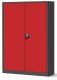 Büro Aktenschrank JAN II, 1150 x 1850 x 400 mm, anthrazit-rot 1