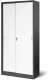 Aktenschrank, Schiebetürenschrank, Metallschrank KUBA, 900 x 1850 x 400 mm, anthrazit-weiß 2