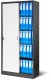 Aktenschrank, Schiebetürenschrank, Metallschrank KUBA, 900 x 1850 x 400 mm, anthrazit-weiß 3