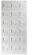 Spind Schließfachschrank mit 18 Fächern KAROL, 900 x 1850 x 400 mm, grau 1
