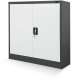 Schrank mit Regalen BEATA, 900 x 930 x 400 mm, anthrazit-weiß 2