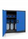 Kleiner Metallschrank BEATA, 900 x 930 x 400 mm, anthrazit-blau 1