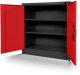 Niedriger Schrank BEATA, 900 x 930 x 400 mm, anthrazit-rot 2